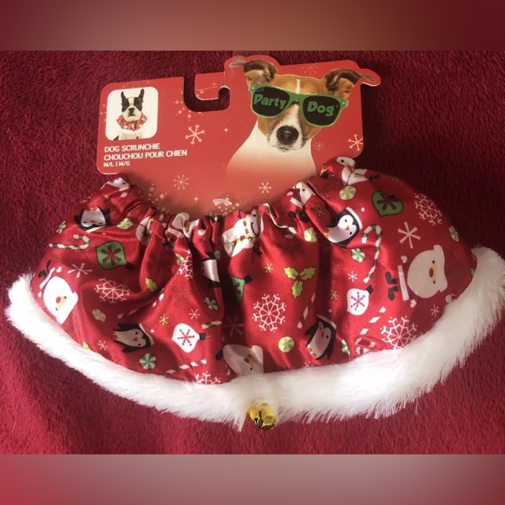 NWT Party Dog Medium /Large Neck Scrunchie